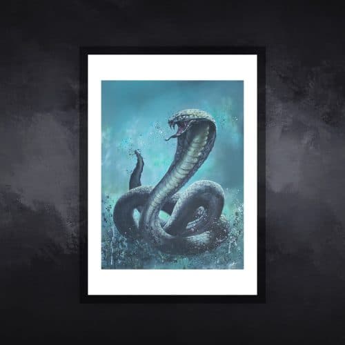 cobra01-tableau-figuratif-animaux-virginie-ayala