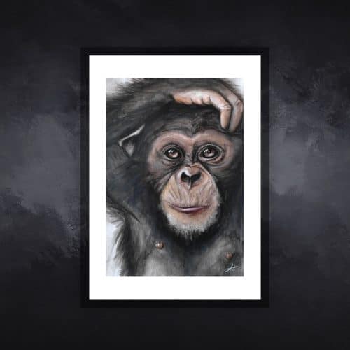 singe01-tableau-figuratif-animaux-virginie-ayala