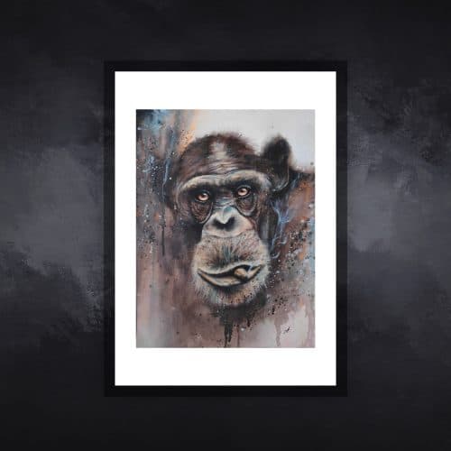 singe02-tableau-figuratif-animaux-virginie-ayala