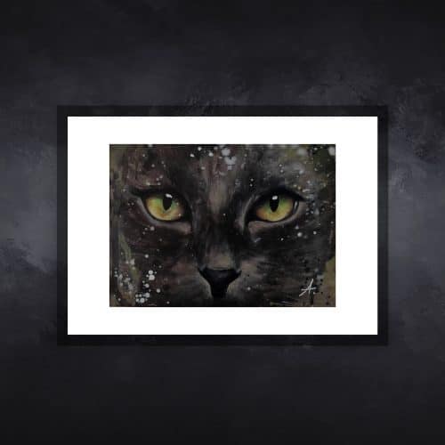 regard-chat01-tableau-figuratif-animaux-virginie-ayala