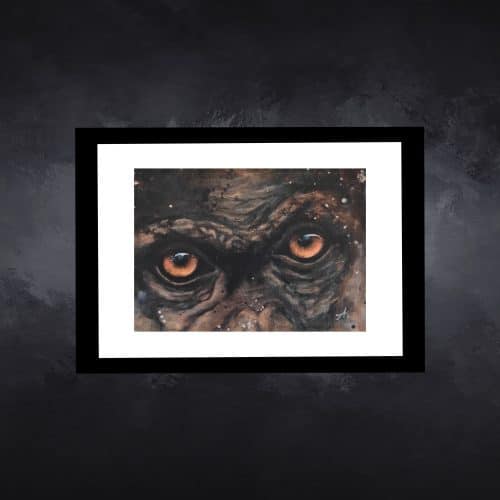 regard-singe01-tableau-figuratif-animaux-virginie-ayala